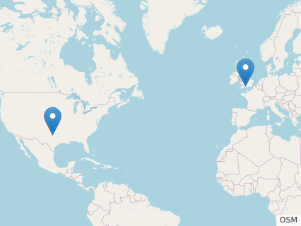 Locations where Uktenadactylus fossils were found.