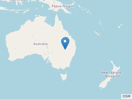 Locations where Weewarrasaurus fossils were found.