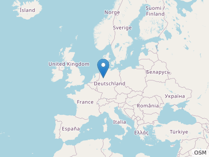 Locations where Wiehenvenator fossils were found.