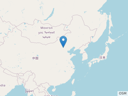 Locations where Xuanhuaceratops fossils were found.