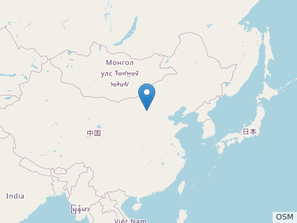 Locations where Yanbeilong fossils were found.