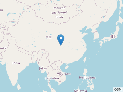 Locations where Yingshanosaurus fossils were found.