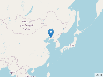 Locations where Yixianosaurus fossils were found.