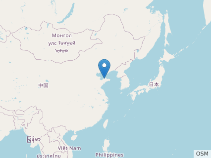 Locations where Zhuchengtyrannus fossils were found.